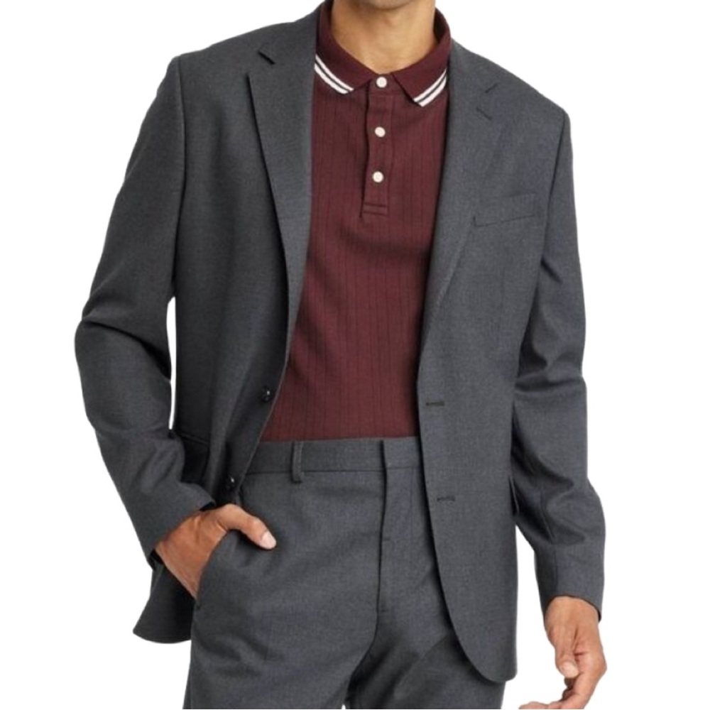 NWT Goodfellow & Co Men's Slim-Fit Suit Jacket Charcoal Gray, size 36R